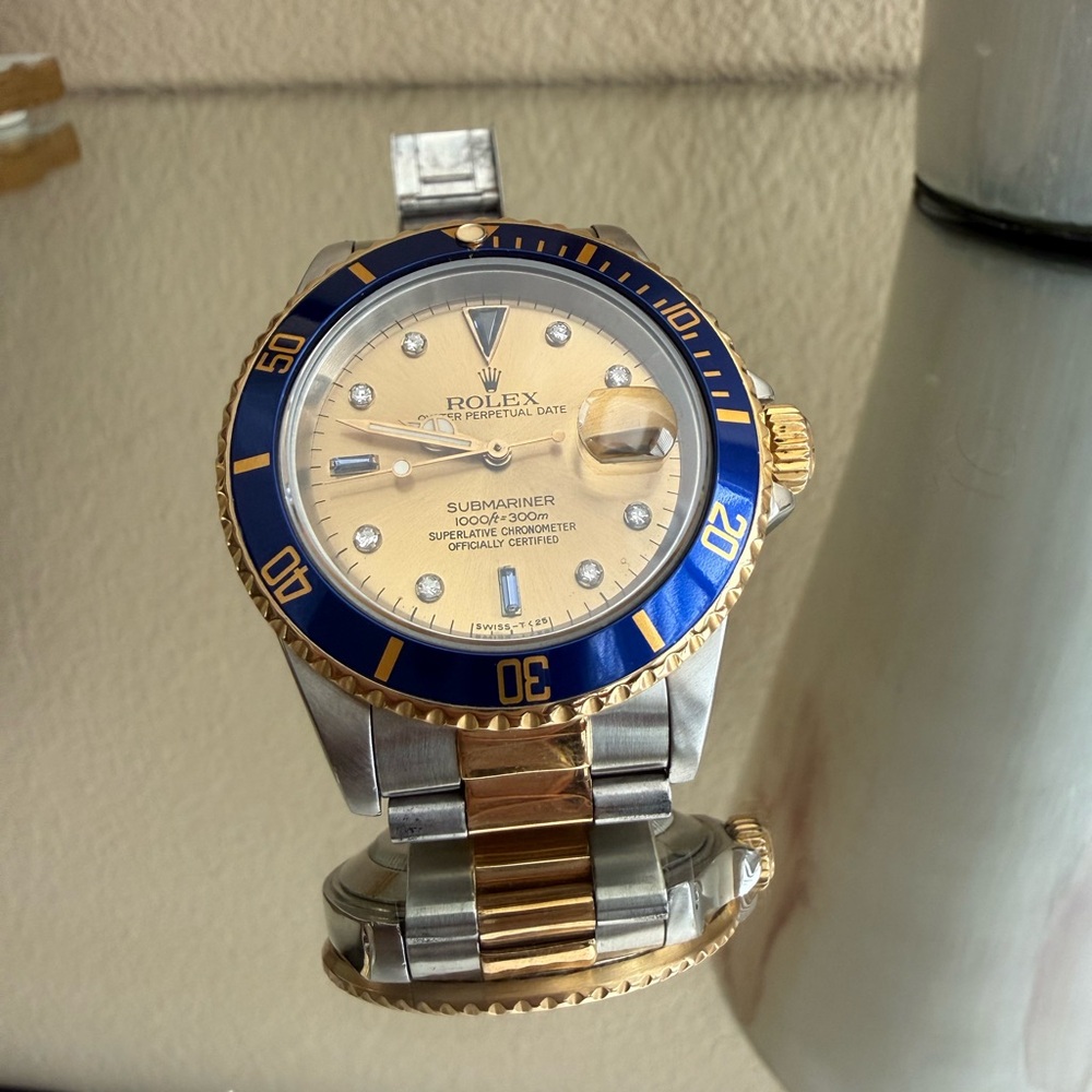 Rolex Submariner Two-Tone Blue and Gold Watch sold ♥️ - Picture 1 of 16